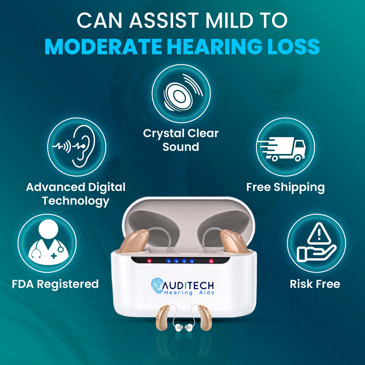 BTE Bluetooth Stream OTC Hearing Aids