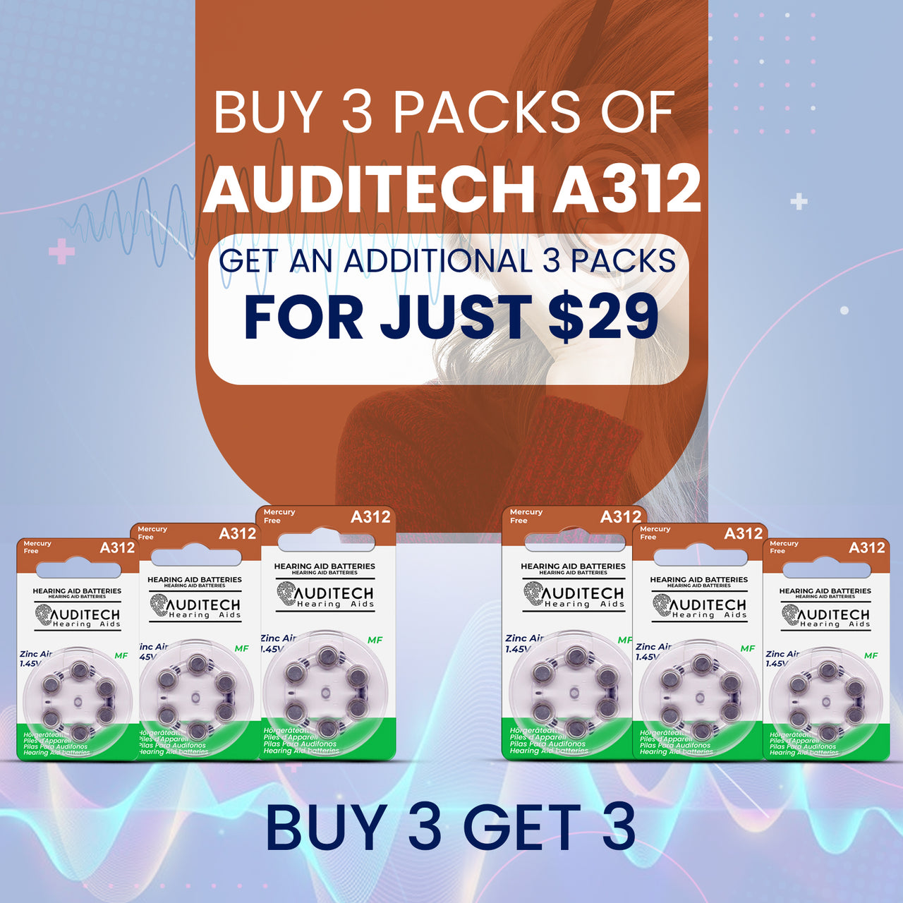 A312 Auditech Hearing batteries