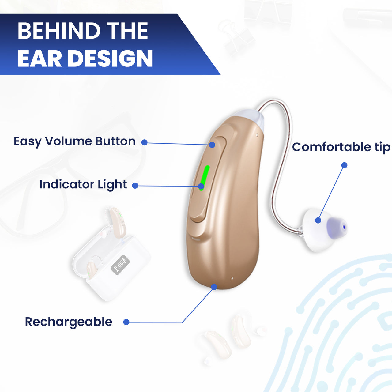 BTE Bluetooth RX OTC Hearing Aids